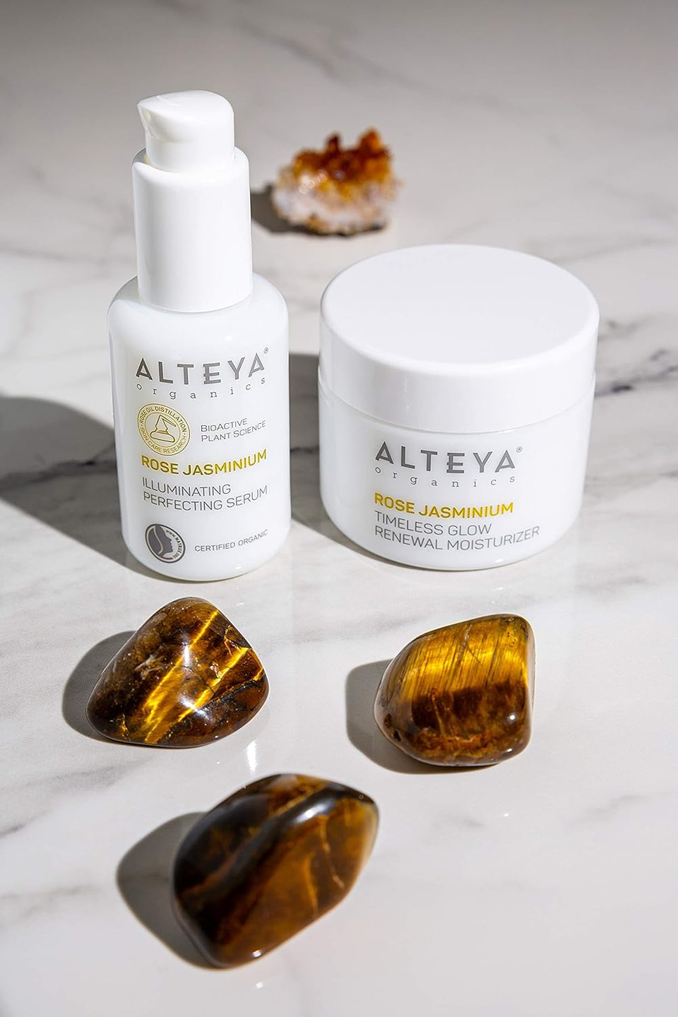 Alteya Organics Illuminating Perfecting Serum Certified Organic Skin Care 1 Fl Oz/30 Ml, Rose Jasminium Award-Winning Line