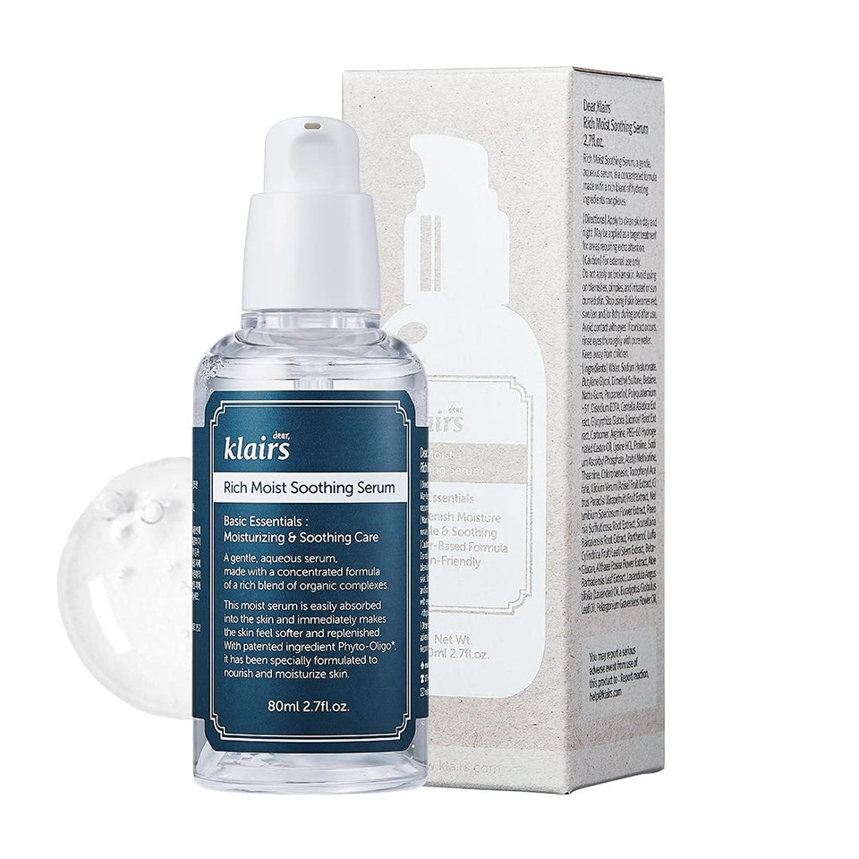 [Dear Klairs] Rich Moist Soothing Serum 2 7 Fl Oz 80 Ml, Instant Absorption, Non-Greasy, Hydration, Cooling, Basic Care, Unscented, Renewal