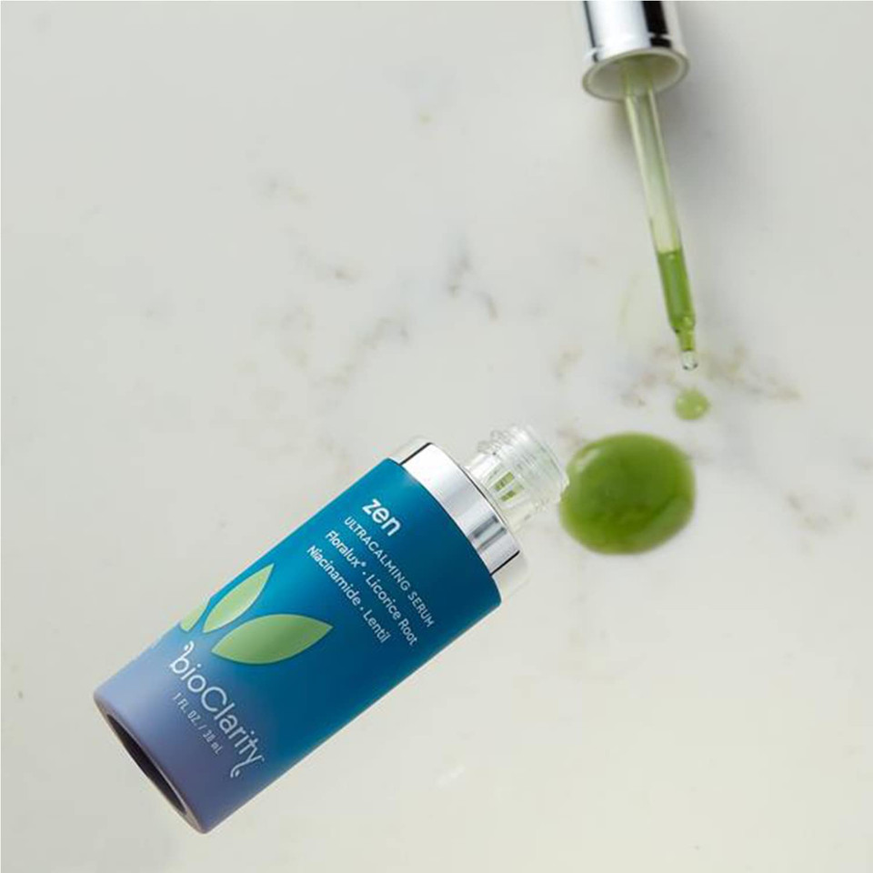 Bioclarity Zen Redness Serum | Ultracalming Serum For Redness-Prone Skin | 100% Vegan, Clean Ingredients | Contains Floralux Naturally Made From Chlorophyll (1.7 Fl Oz)
