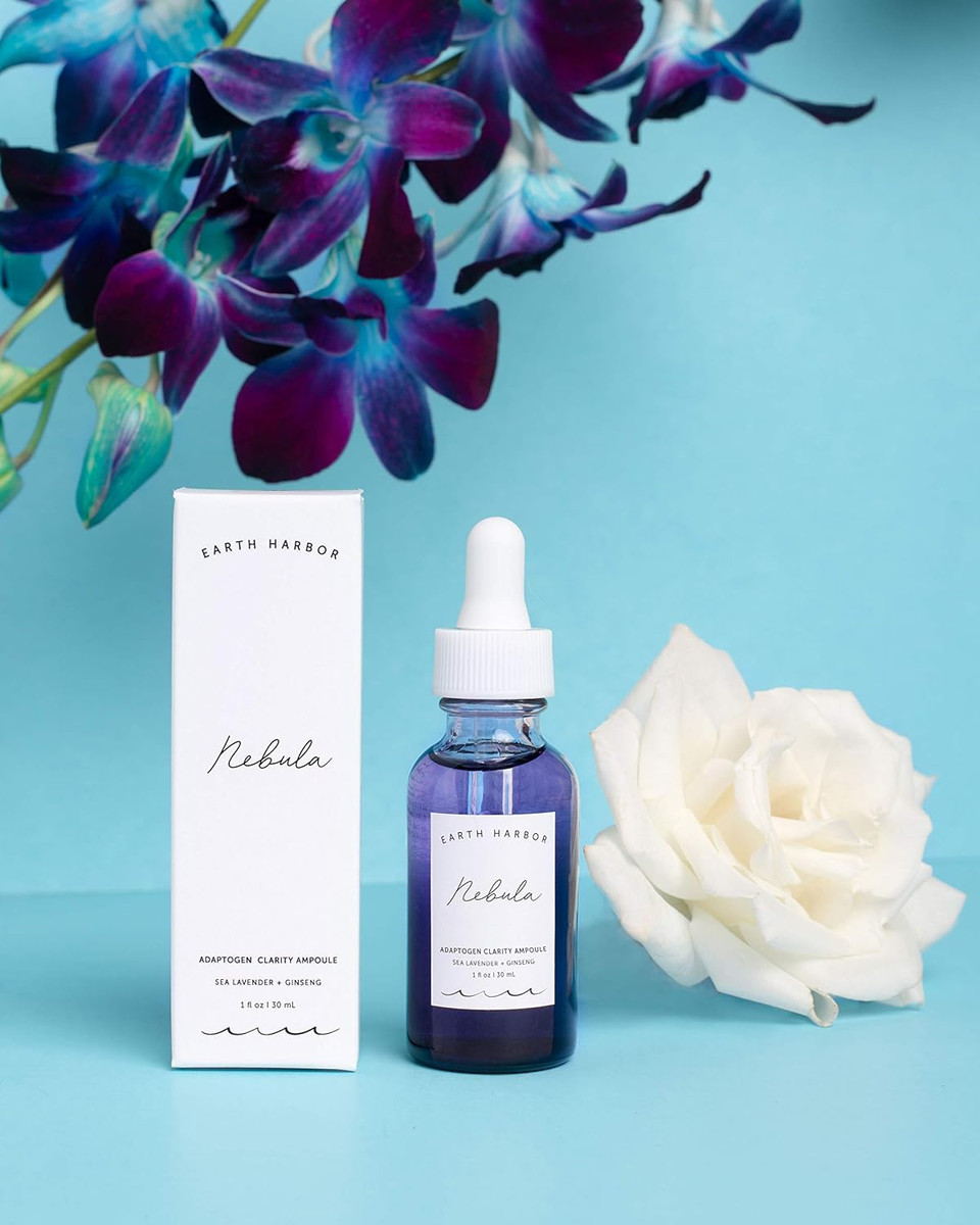 Earth Harbor | Nebula Adaptogen Clarity Ampoule - Clarifies & Balances Chaotic Skin | Squalane & Ginseng Adaptogens |1 Fl Oz