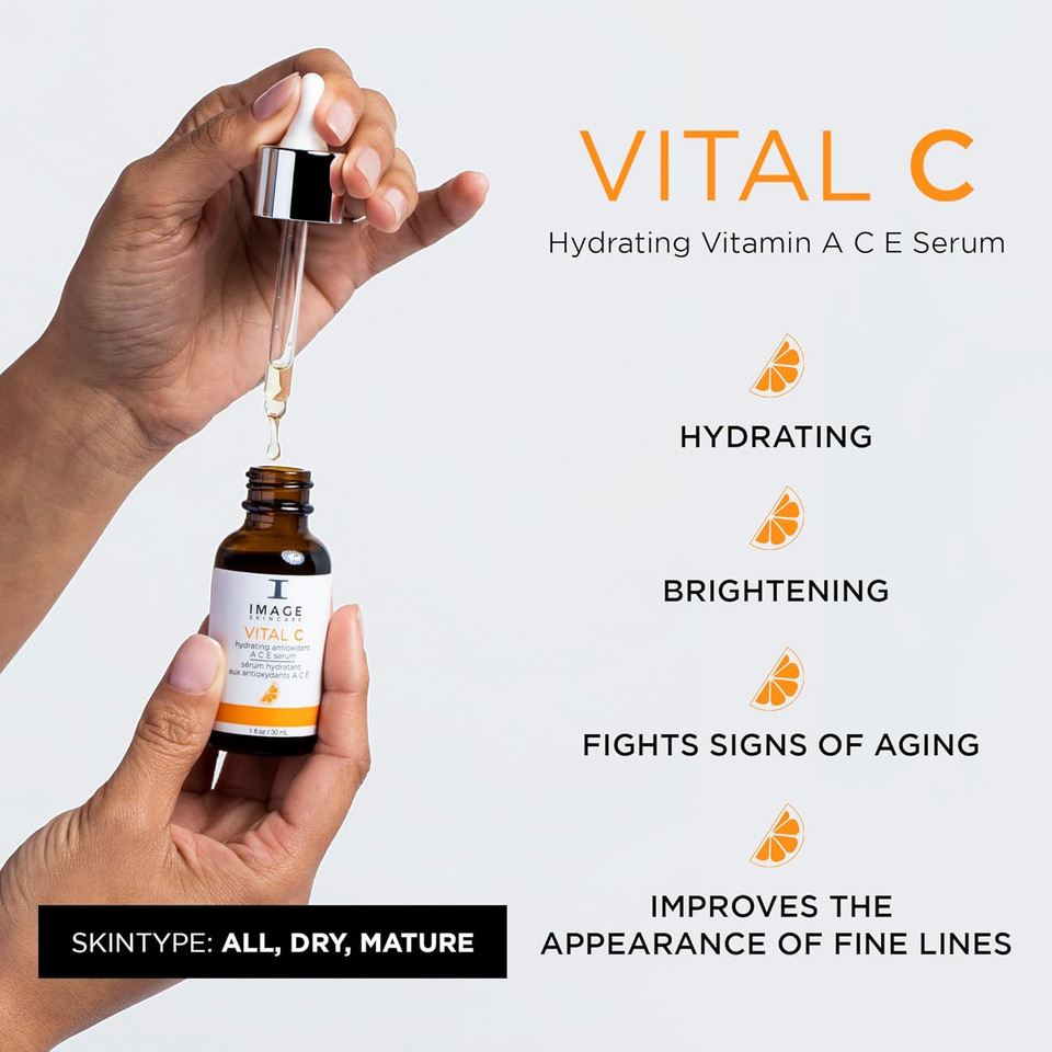 Image Skincare, Vital C Hydrating Vitamin A C E Serum, Brightening Complex, 1 Fl Oz Image Skincare, Vital C Hydrating Vitamin A C E Serum, Brightening Complex, 1 Fl Oz
