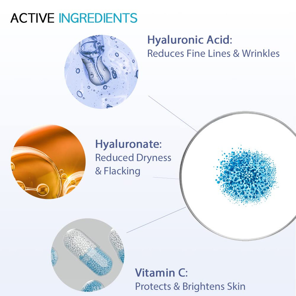 Intensive Hydrating Serum Moisturizing Face Serum Korean, Hydrating, Revitalizing, Hyaluronic Acid, Sodium Hyaluronate, Vitamin C Facial Cream 50G[Am]Daytime Moisturizing Face Serum