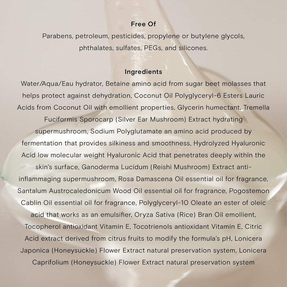 Moon Juice Plump Jelly Hyaluronic Acid Serum For Face | Skin Serum For Hydration, Elasticity & Bounce | Hyaluronic Acid, Peptides & Mushrooms | Clean, Vegan, Cruelty-Free | 30Ml (1 Fl Oz)