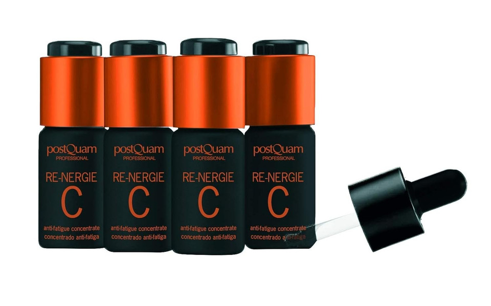 Postquam Professional Re-Nergie C 4 Units X 7Ml - Anti-Fatigue Concentrates Rich In Vitamin C - Facial Anti-Age - Spain