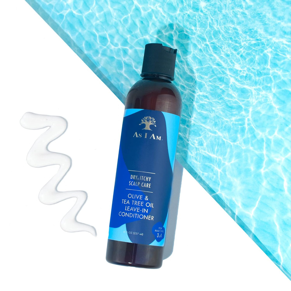 As I Am Dry & Itchy Scalp Care Leave In Conditioner - 8 Ounce - Enriched With Piroctone Olamine, Ceramides, Olive Oil, And Tea Tree Oil