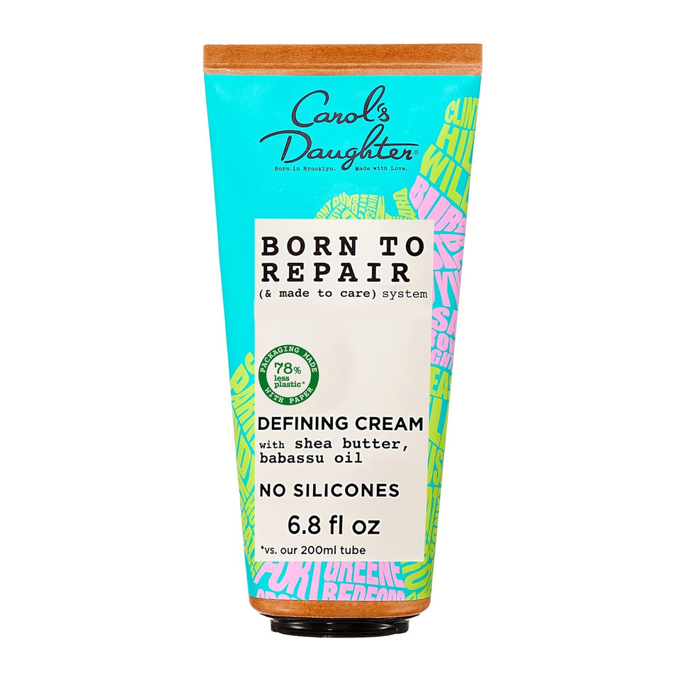 Carol'S Daughter Born To Repair Leave In Hair Cream, Moisturizing, Curl Defining And Anti Frizz Hair Care For Curly Hair With Shea Butter, 6.8 Fl Oz
