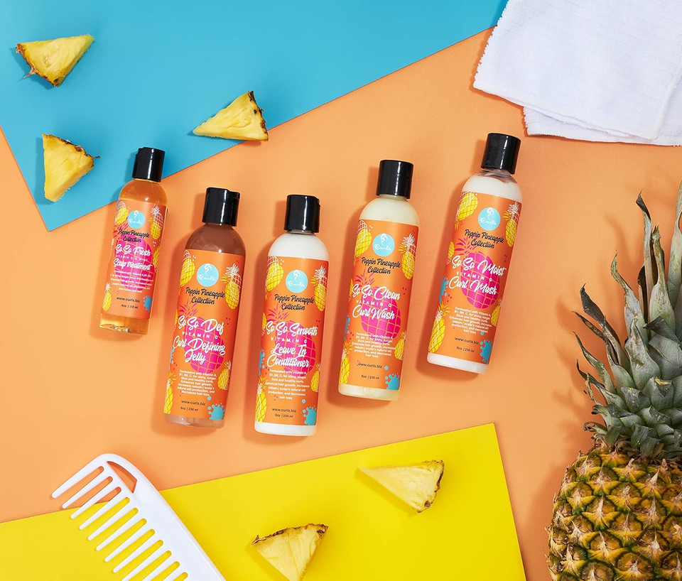 Curls Poppin Pineapple So So Smooth Vitamin C Leave In Conditioner - Conditions & Softens Hair - For Wavy, Curly, And Coily Hair Types, 8 Ounces Curls Poppin Pineapple So So Smooth Vitamin C Leave In Conditioner - Conditions & Softens Hair - For Wavy, Curly, And Coily Hair Types, 8 Ounces