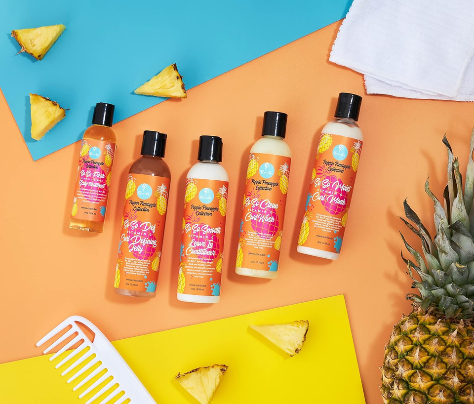 Curls Poppin Pineapple So So Smooth Vitamin C Leave In Conditioner - Conditions & Softens Hair - For Wavy, Curly, And Coily Hair Types, 8 Ounces Curls Poppin Pineapple So So Smooth Vitamin C Leave In Conditioner - Conditions & Softens Hair - For Wavy, Curly, And Coily Hair Types, 8 Ounces
