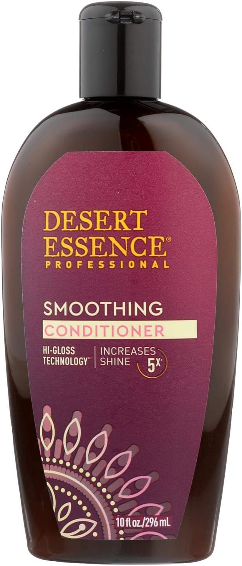 Desert Essence Smoothing Conditioner - 10 Fl Ounce - Hi-Gloss Technology - Increases Shine 5X - Apple Cider Vinegar - Quinoa Protein - Tea Tree Oil - Smooth & Soften Hair - Sulfate-Free