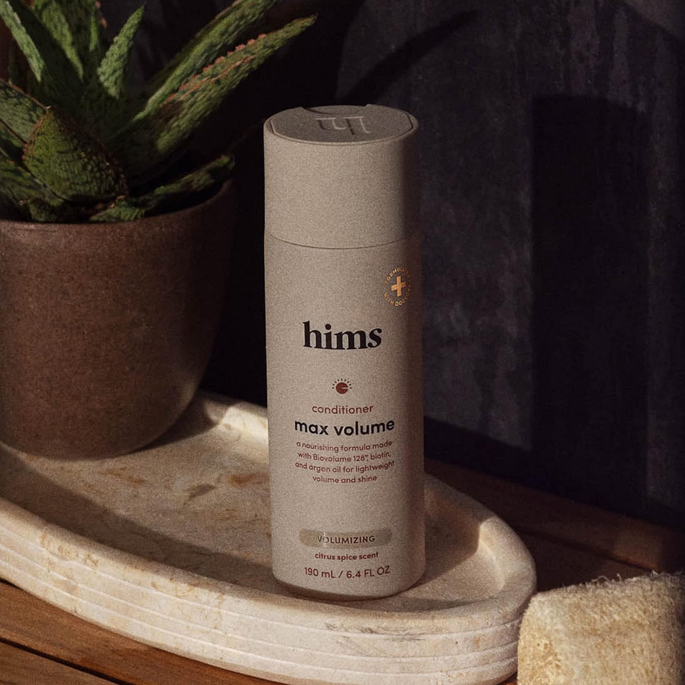 Hims Max Volume Conditioner 2 Pack - Volumizing Conditioner For Men - Citrus Spice - Men'S Natural Conditioner - Moisturizes, Adds Shine & Bounce - 2 X 6.4 Fl Oz Bottles
