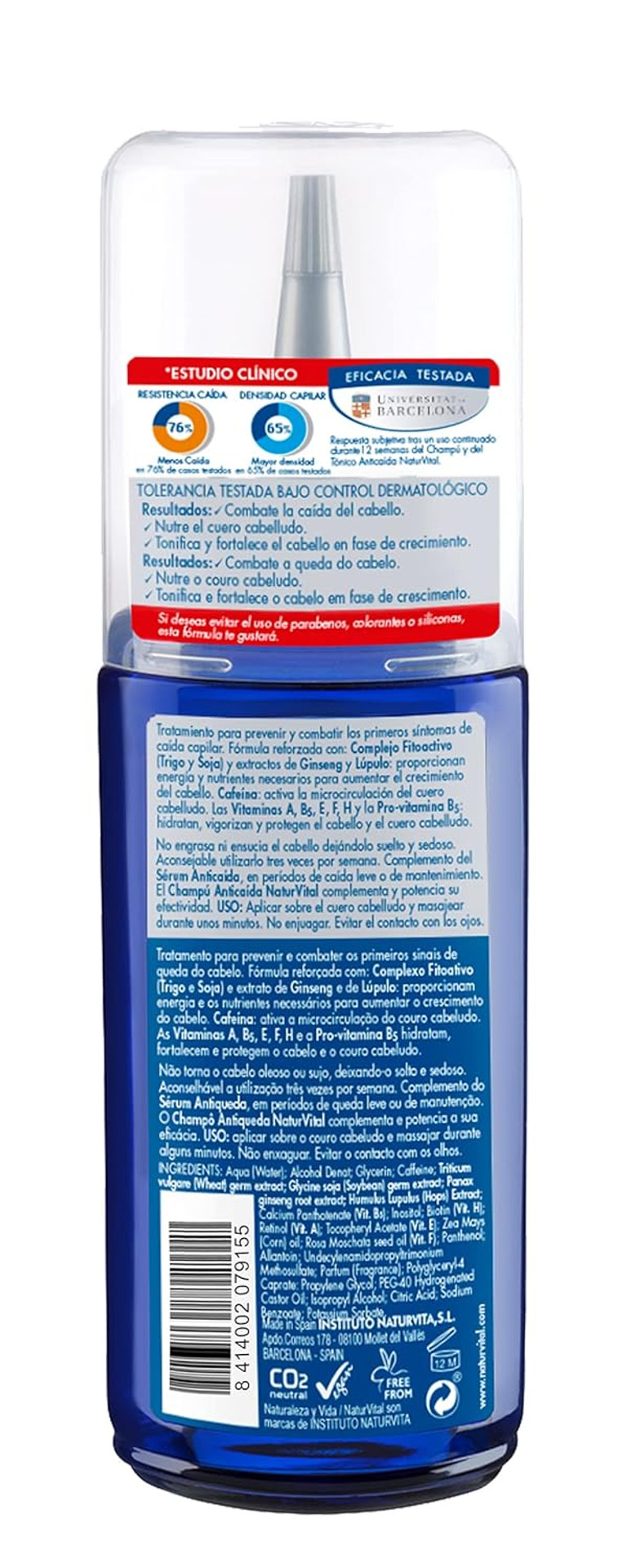 Naturvital Unisex Natural Hair Sos Tonic Treatment Revitalizing & Fortifying Formula, Cruelty-Free & Paraben-Free