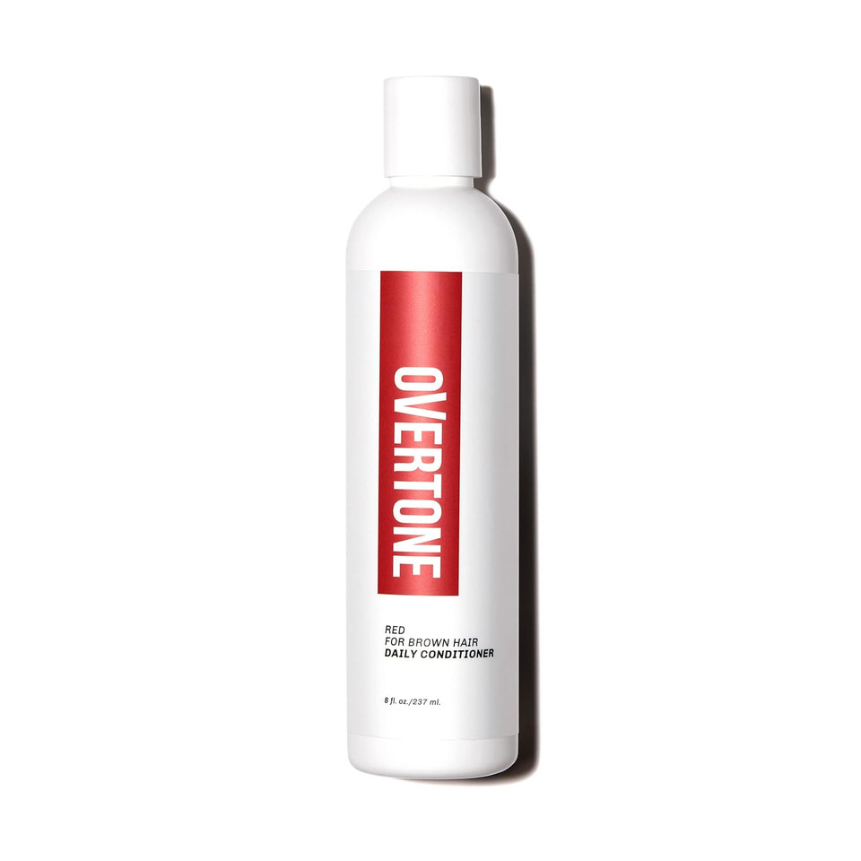 Overtone Haircare Daily Conditioner - 8 Oz Semi-Permanent Daily Conditioner With Shea Butter & Coconut Oil - Maintain Existing Shade With Cruelty-Free Hair Color For Brown Hair (Red)Red For Brown