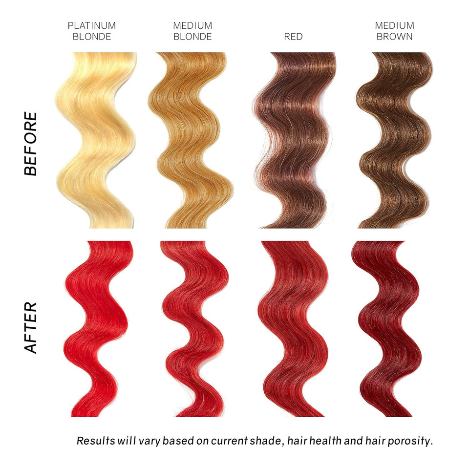 Overtone Haircare Daily Conditioner - 8 Oz Semi-Permanent Daily Conditioner With Shea Butter & Coconut Oil - Maintain Existing Shade With Cruelty-Free Hair Color For Brown Hair (Red)Red For Brown