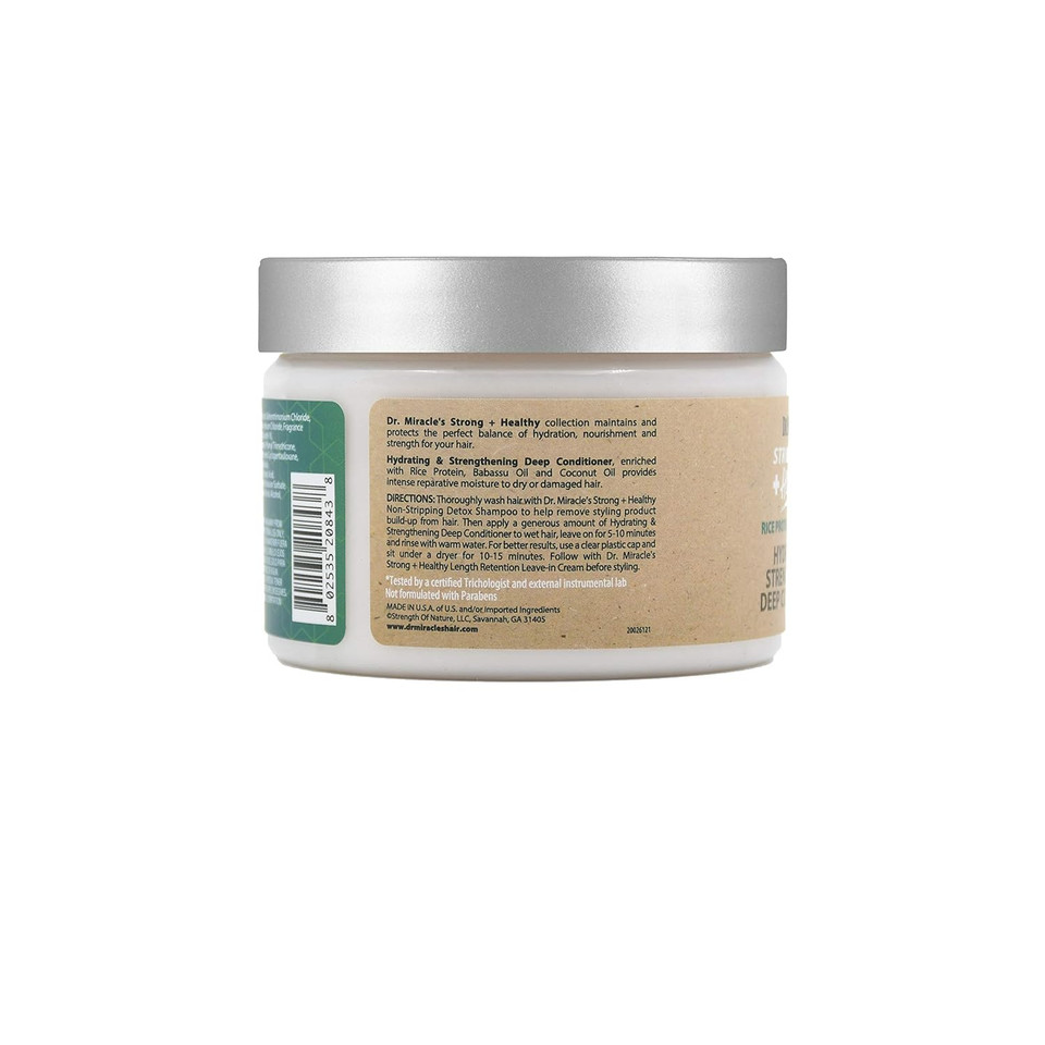 Dr. Miracle'S Strong & Healthy Hydrating & Strengthening Deep Conditioner. Contains Coconut Oil To Provide Intense Moisture And Repair Damaged Hair