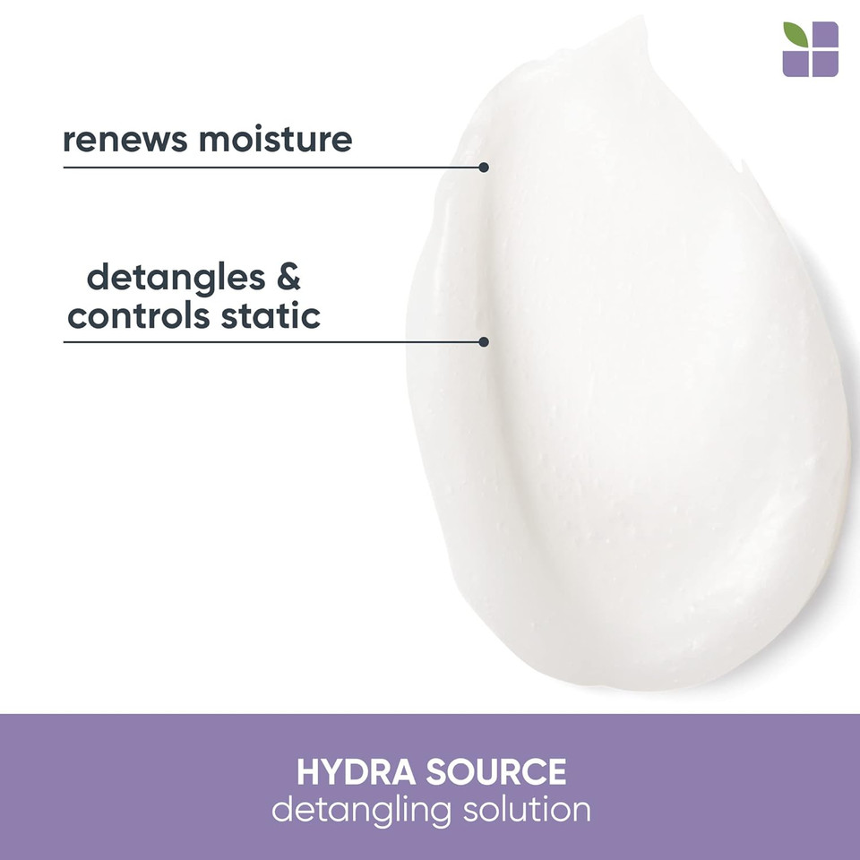 Biolage Hydra Source Detangling Solution | Detangles & Controls Static For Less Frizz & Fly-Aways | Renews Moisture | Paraben-Free | For Dry Hair | Vegan | Cruelty Free