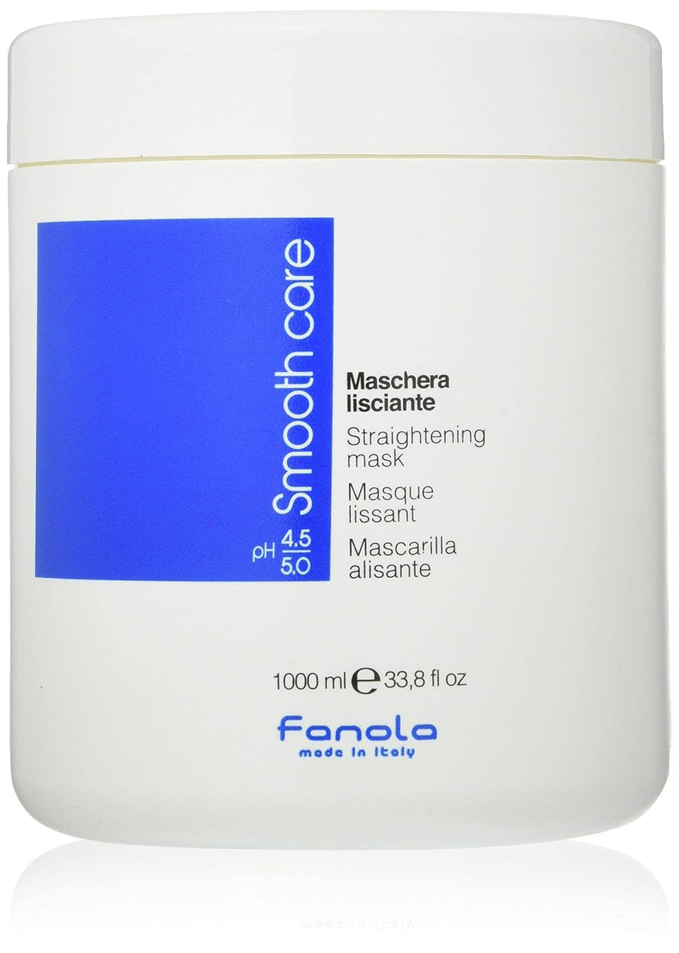 Fanola Smooth Care Straightening Mask - Anti Frizz Hair Mask For Smoothing & Detangling - Made With Cotton Oil & Cocoa Butter - Ideal For Treated, Curly Or Coarse Hair (33.8 Oz)33.80 Fl Oz (Pack Of 1)