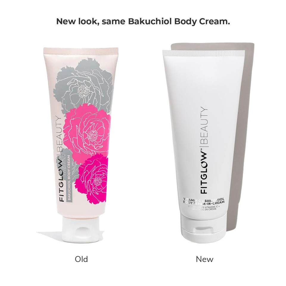 Fitglow Beauty - Natural Bakuchiol Body Cream | Vegan, Woman-Owned Clean Beauty (8.5 Oz | 250 Ml)