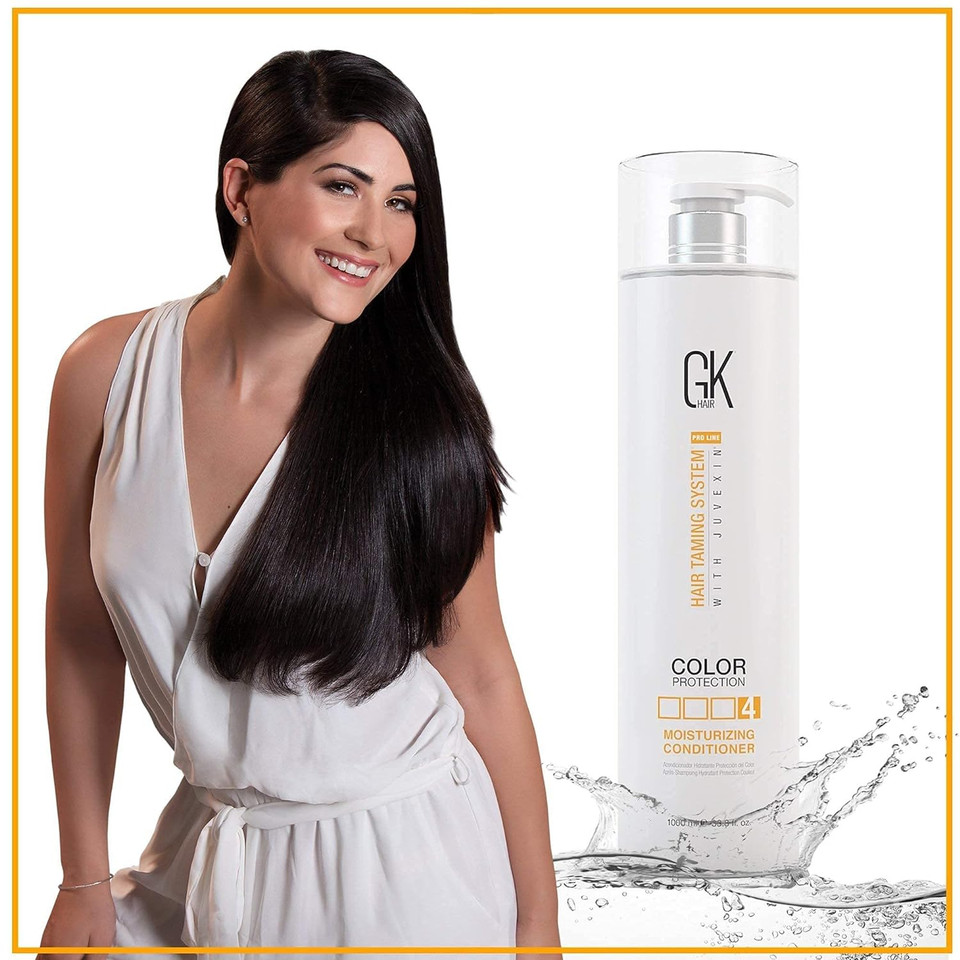 Global Keratin Gk Hair Moisturizing Shampoo And Conditioner Set 1000Ml I Organic Argan Oil Hair Serum For Frizz Control Dry Damage Hair Repair 10Ml