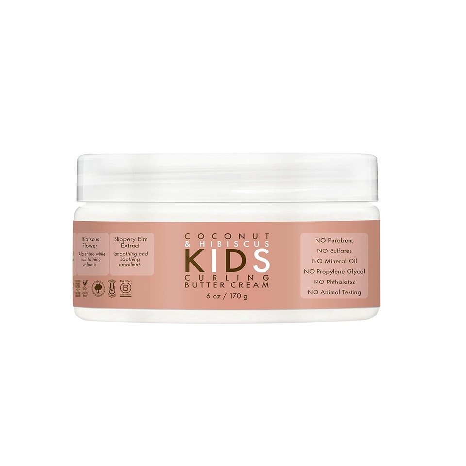 Sheamoisture Kids Extra Moisturizing Detangler, 2-In-1 Curl & Shine Coconut Hibiscus Shampoo & Conditioner, And Curling Butter Cream For Curly Hair 3 Count