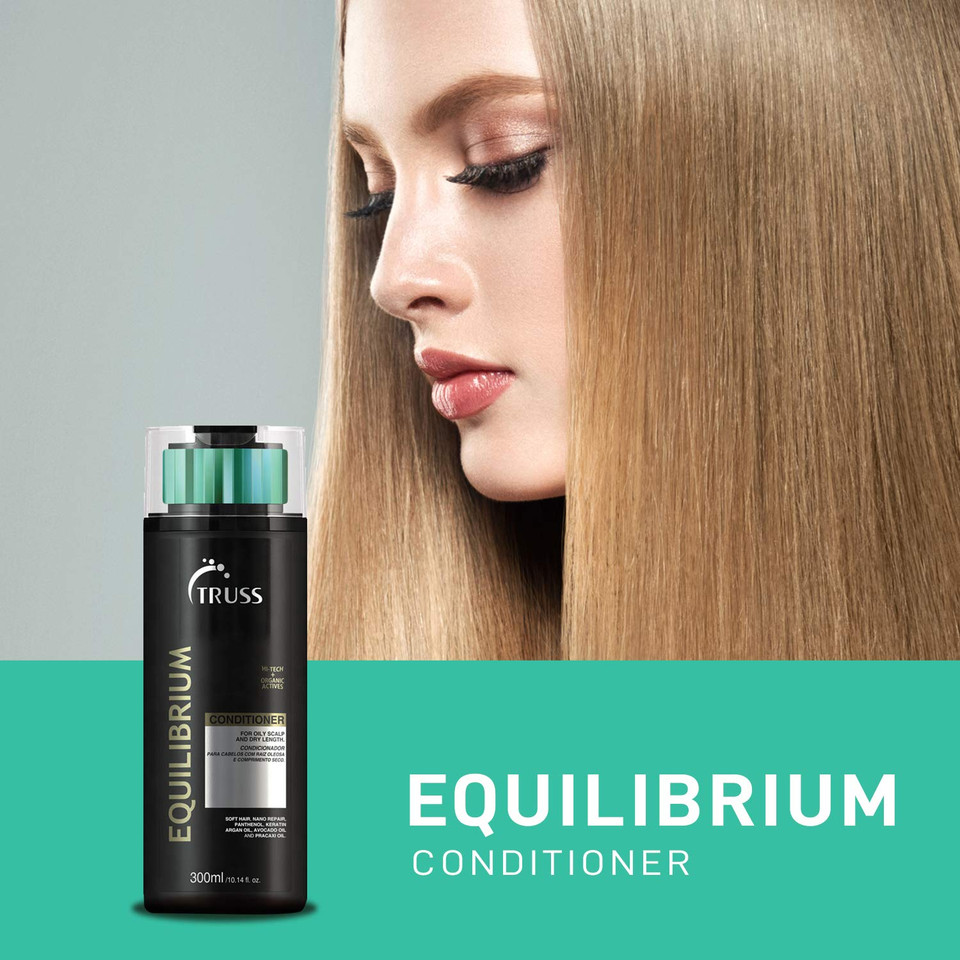 Truss Night Spa Hair Serum Bundle With Equilibrium Conditioner And Shampoo Set