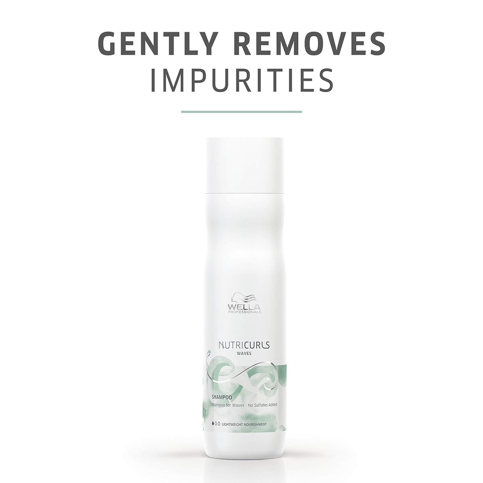 Wella Professionals Nutricurls 3 Unit Set For Waves, Formulated With Nourish-In Complex, Nourish And Define Waves With Shampoo, Conditioner, And Milky Leave-In Spray, Sulfate Free Hair Care Regimen
