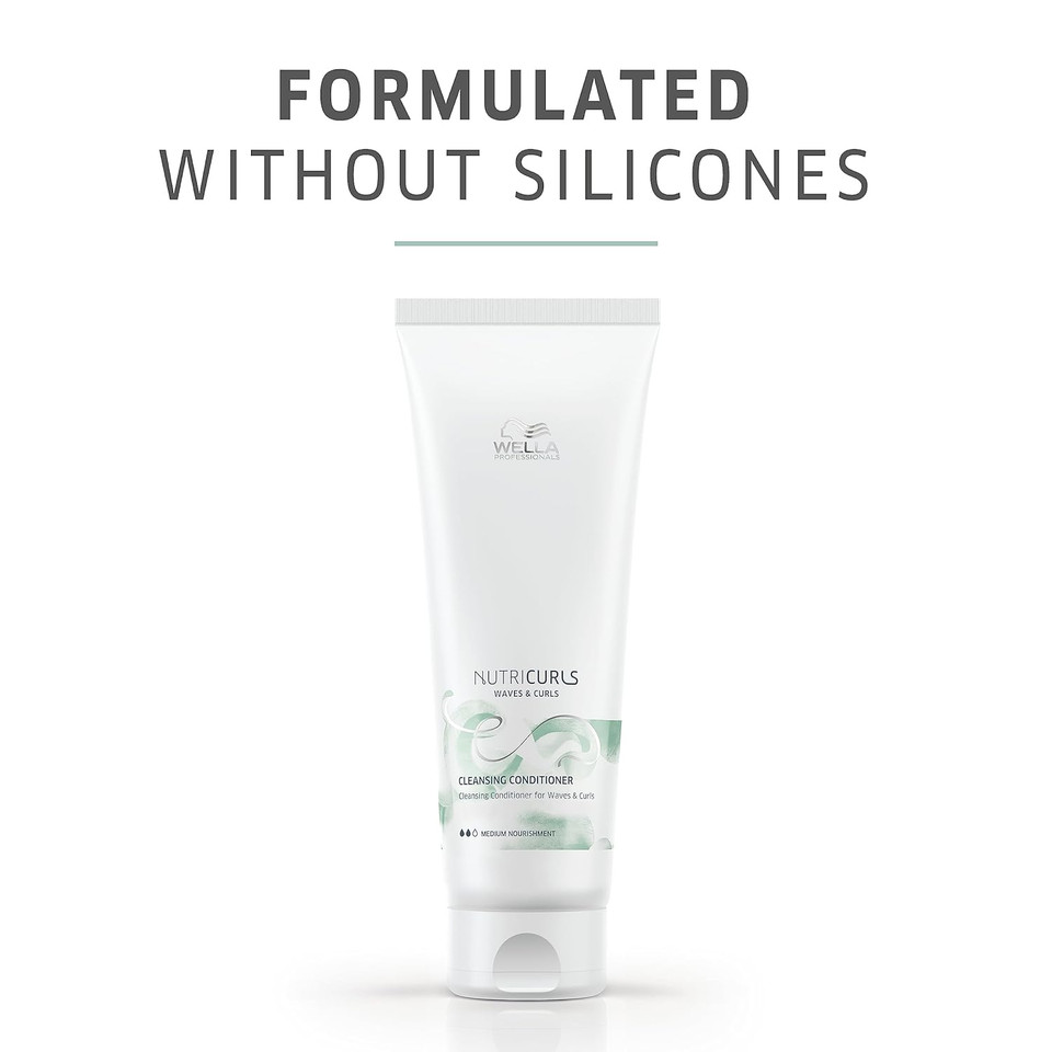 Wella Professionals Nutricurls 3 Unit Set For Waves, Formulated With Nourish-In Complex, Nourish And Define Waves With Shampoo, Conditioner, And Milky Leave-In Spray, Sulfate Free Hair Care Regimen