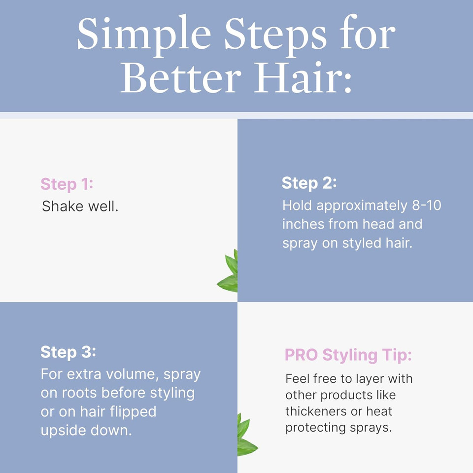 Better Not Younger Wake Up Call Hair Thickening Spray Made With Biotin, Bamboo, Burdock And Hops - Volumizing Hairspray For Women Over 40, 6 Oz