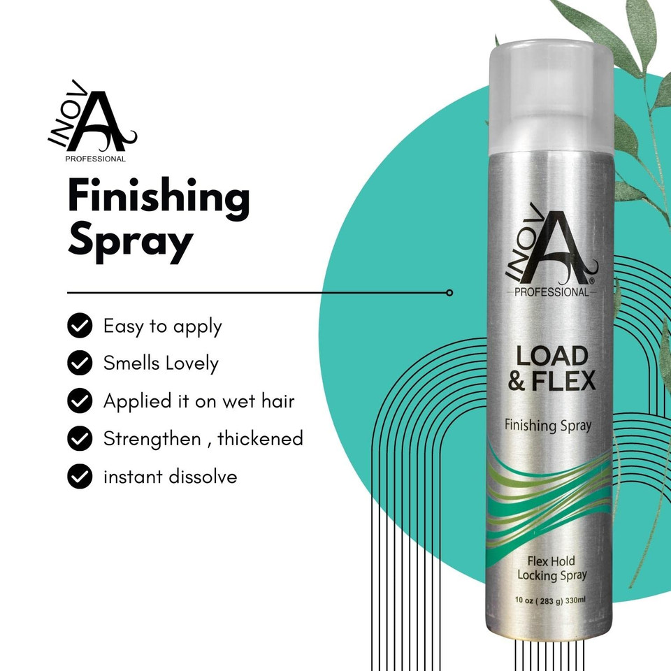 Inova Professional Load & Flex - Finishing Spray - Flex-Hold Locking, 10 Ounce