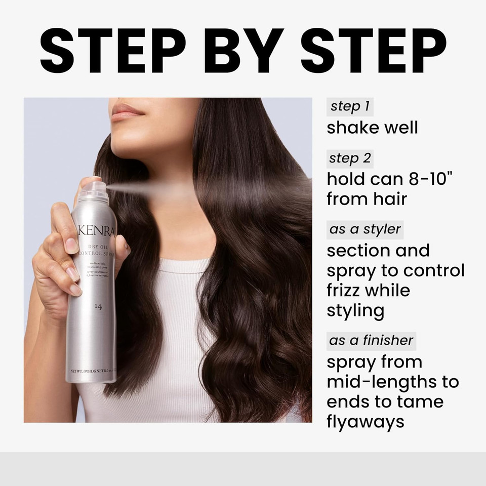 Kenra Dry Oil Control Spray 14 | Medium Hold | Nourishing Spray | Frizz Control Hairspray | All Hair Types