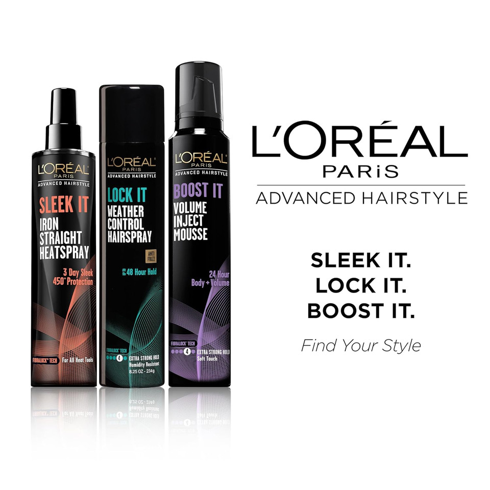L'Oreal Paris Hair Care Advanced Hairstyle Boost It Volume Inject Mousse, 8.3 Ounce