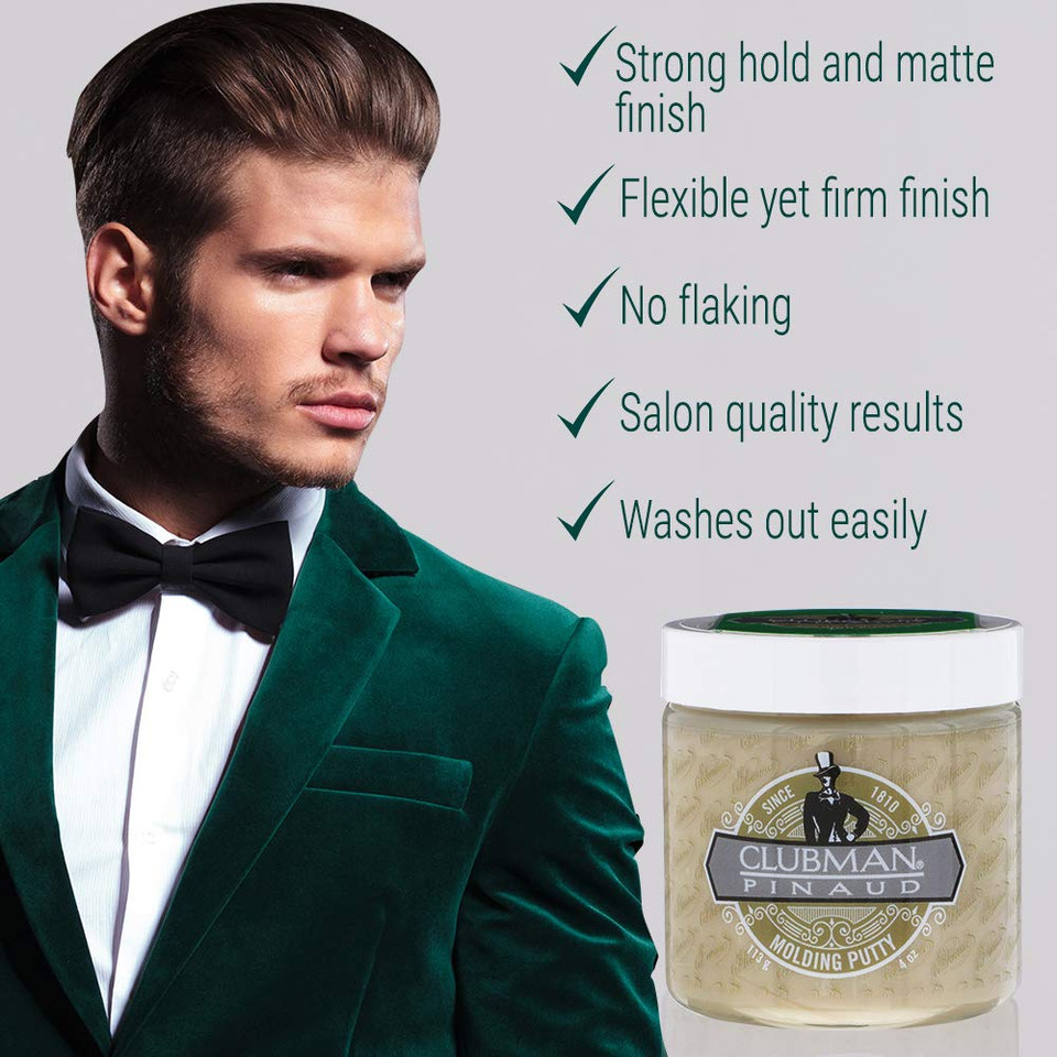 Clubman Molding Putty For High Hold Hair Styling, 4 Oz4 Ounce