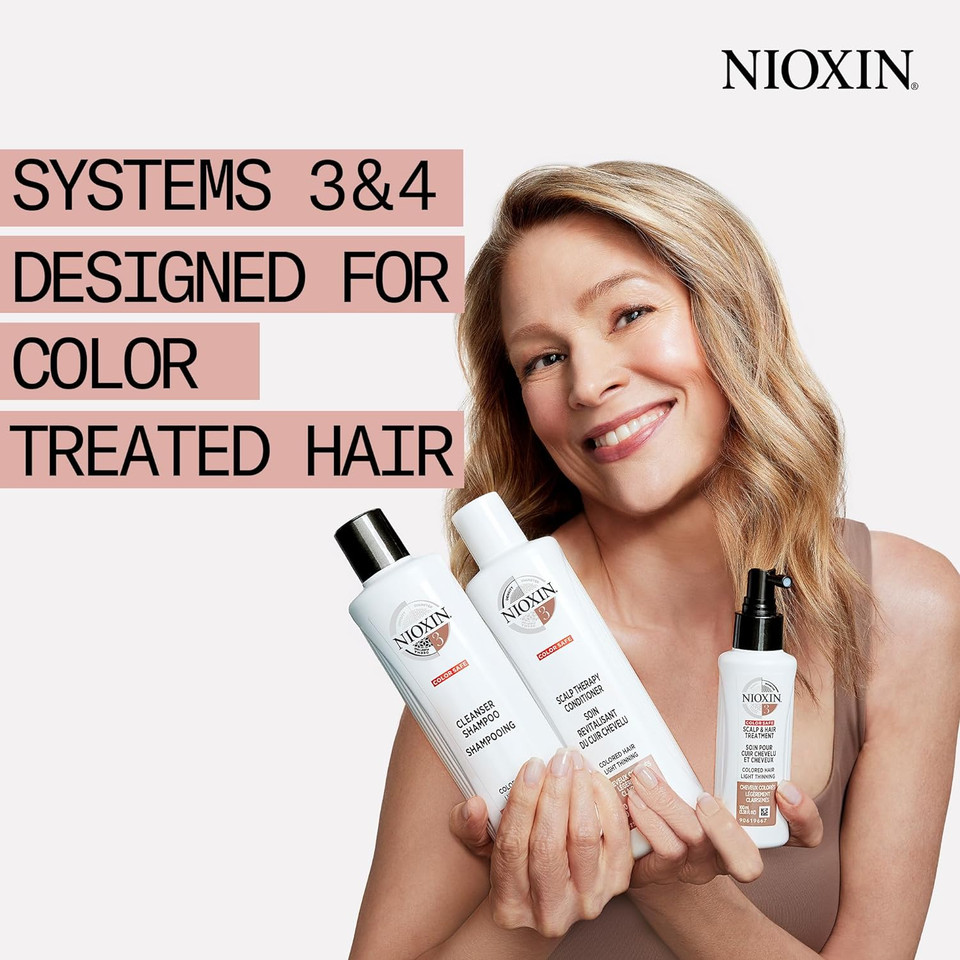 Nioxin System 3 Kit 3 For Color Treated Hair With Normal To Light Thinning Hair, 3 Piece Set