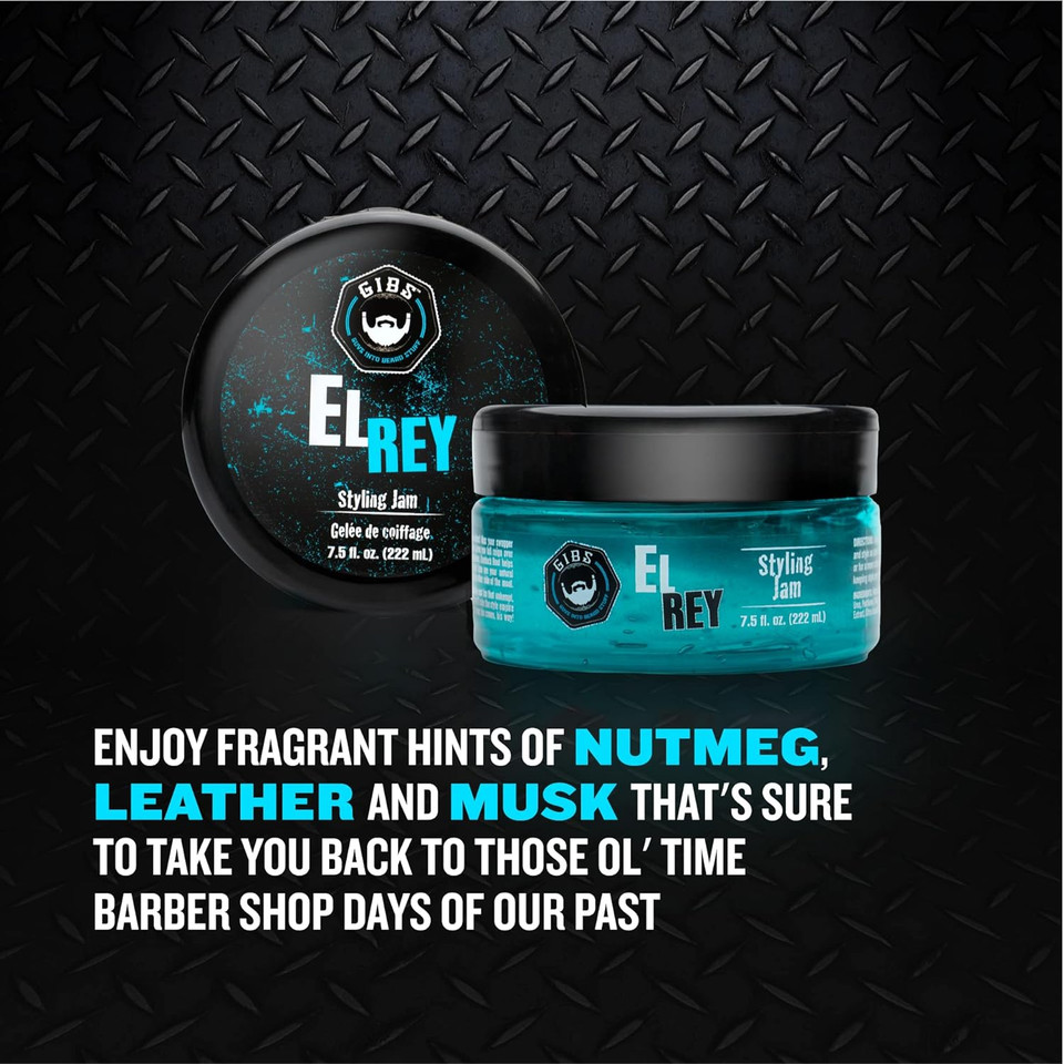 Gibs Grooming El Rey Styling Jam For Men, Blue, 7.5 Fl Oz7.5 Fl Oz (Pack Of 1)