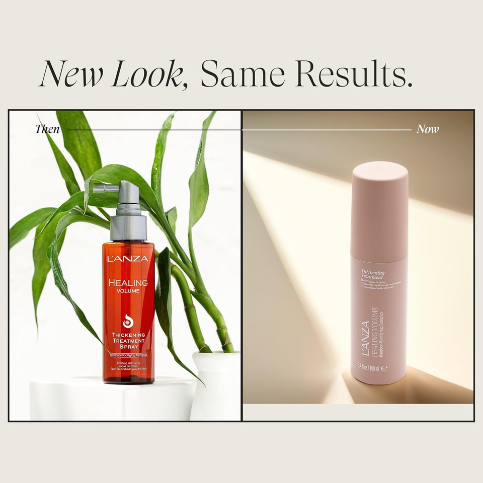 L'Anza Healing Volume Thickening Treatment Hair Spray, Boosts Shine, Volume, And Thickness For Fine And Flat Hair, Rich With Bamboo Bodifying Complex And Keratin (3.4 Fl Oz)