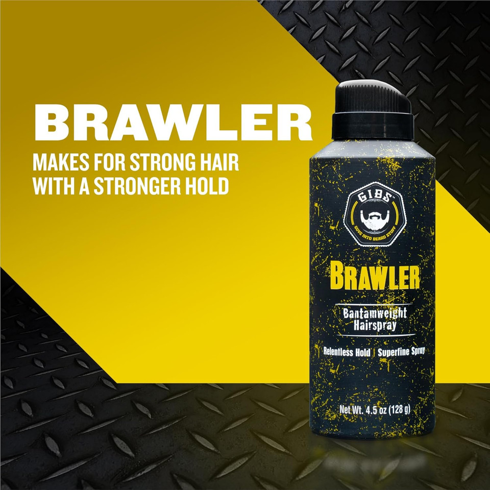 Gibs Grooming Brawler Bantamweight Hairspray, 4.5Oz