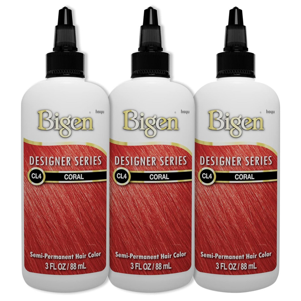 Cl4 Coral Bigen Designer Series Semi Permanent Hair Color (3 Pack)