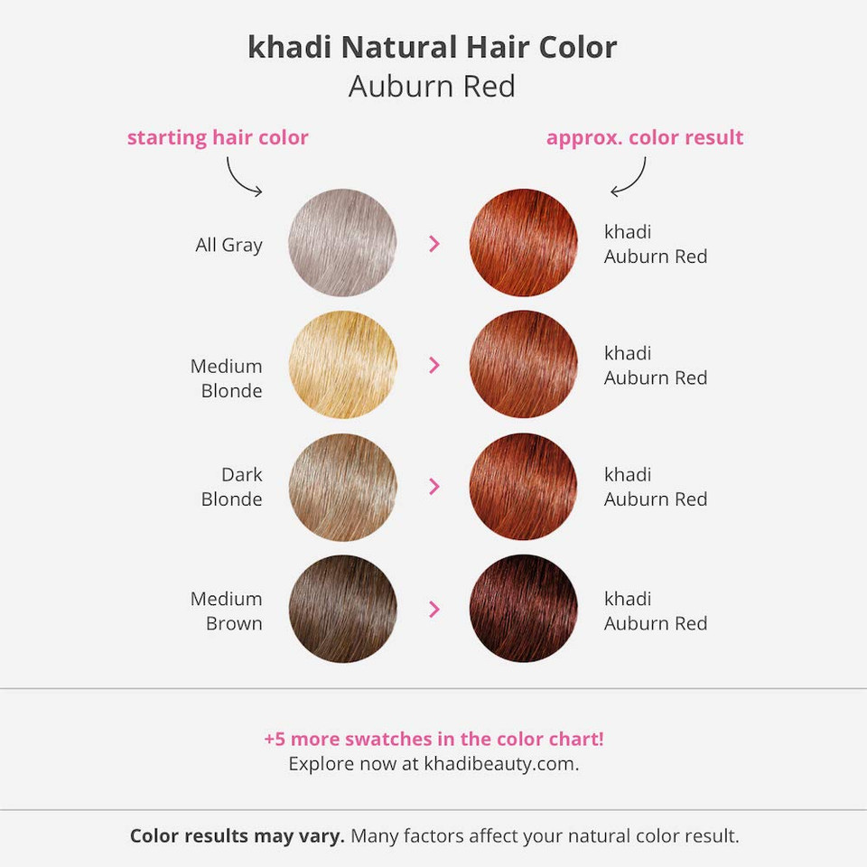 Khadi Auburn Red Natural Hair Color, Plant Based Hair Dye For Striking Auburn To Rich Deep Red, 100% Herbal, Vegan, Ppd & Chemical Free, Natural Cosmetic For Healthy Hair 3.5Ozauburn Red3.50 Ounce (Pack Of 1)