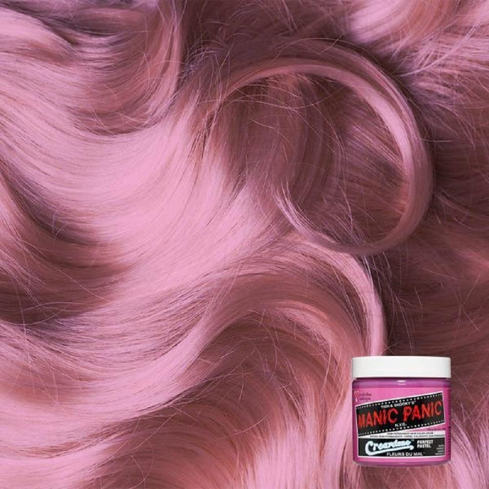 Manic Panic Fleurs Du Mal Pink Hair Dye - Creamtone Perfect Pastel - (2Pk) Semi-Permanent Pastel Pink Hair Color - Pale, Purply Pink Shade - Vegan, Ppd & Ammonia-Free, For Coloring Hair On Women & Men