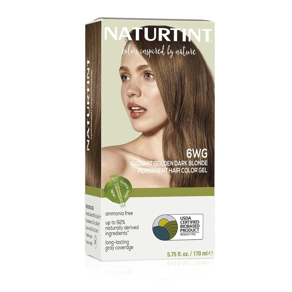 Naturtint Permanent Hair Color 6Wg Radiant Golden Dark Blonde (Pack Of 1), Ammonia Free, Vegan, Cruelty Free, Up To 100% Gray Coverage, Long Lasting Results