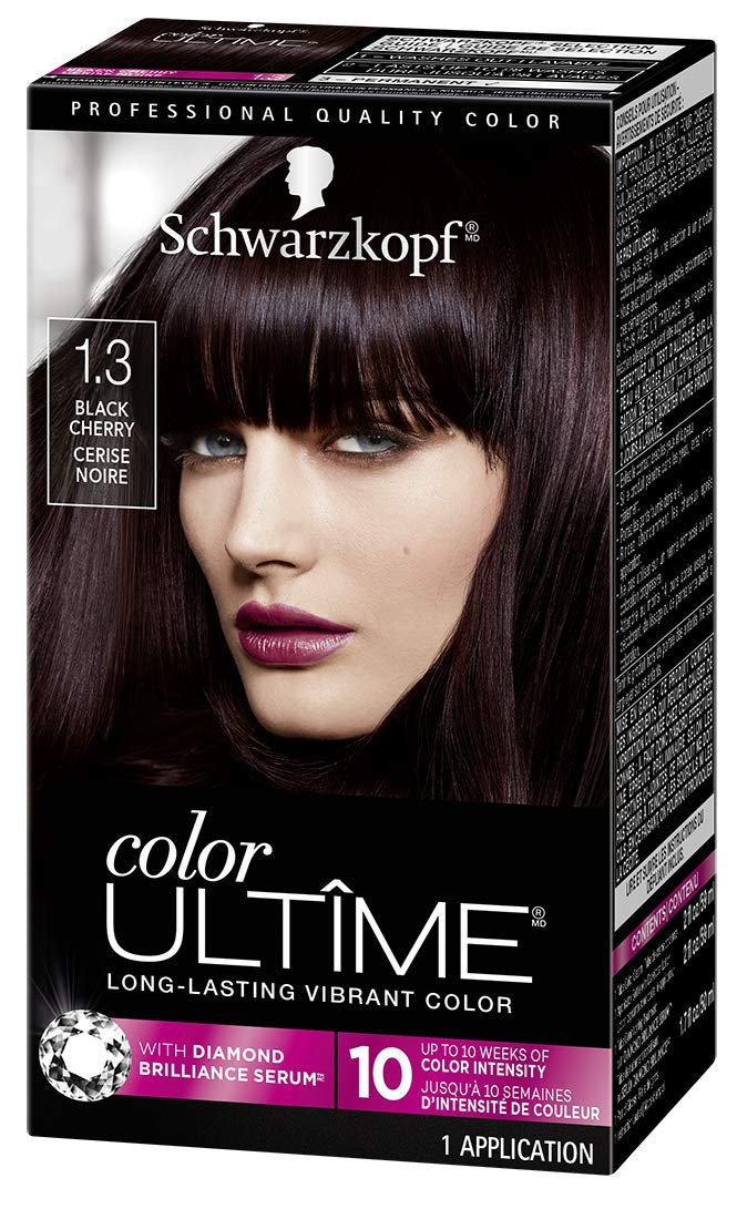 Schwarzkopf Color Ultime Permanent Hair Color Cream, 1.3 Black Cherry1.3 Black Cherry