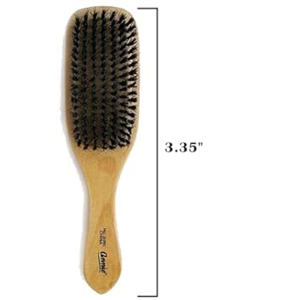 Annie Natural Boar Bristle Hard Wave Brush 2060 2 Pieces