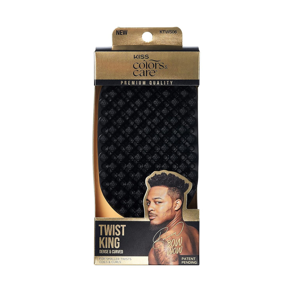 Kiss Colors & Care Premium Twist King - Dense Design For Shorter Hair, Long-Lasting Durable, 2X Longevity, Defines Twists, Professional Quality, Quick & Easy Styling, Washable
