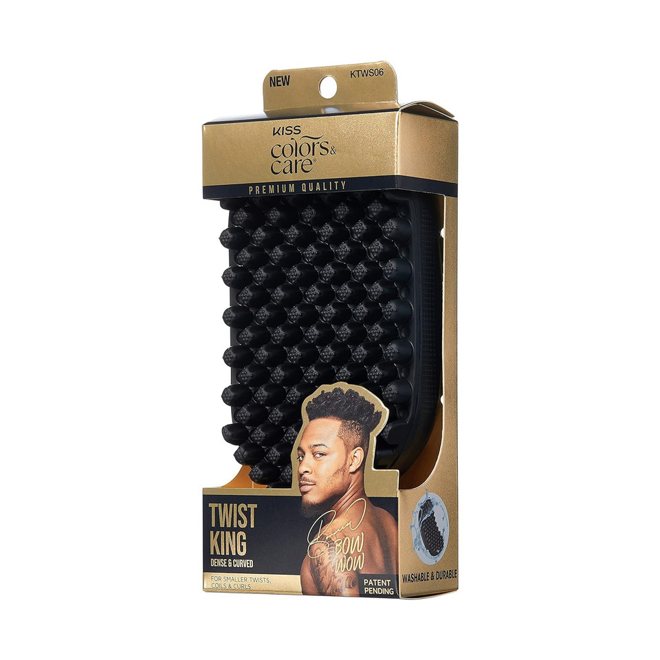 Kiss Colors & Care Premium Twist King - Dense Design For Shorter Hair, Long-Lasting Durable, 2X Longevity, Defines Twists, Professional Quality, Quick & Easy Styling, Washable