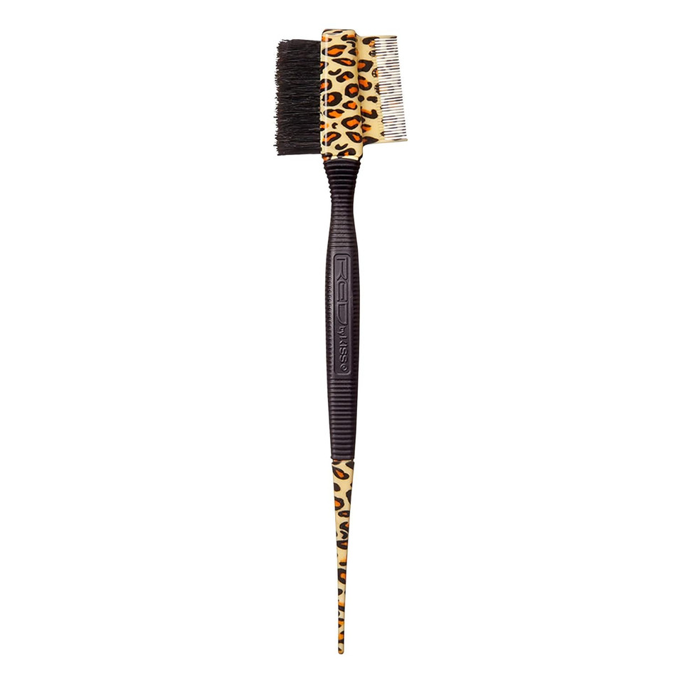 Red By Kiss Professional 3 In 1 Edge Brush. Comb. Rat-Tail Brush With Case