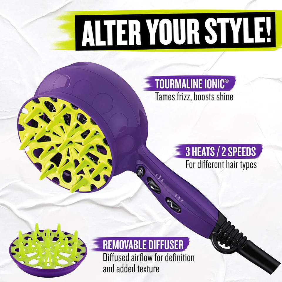 Bed Head Curls-In-Check 1875W Hair Diffuser Dryer | Great For Curly Hair