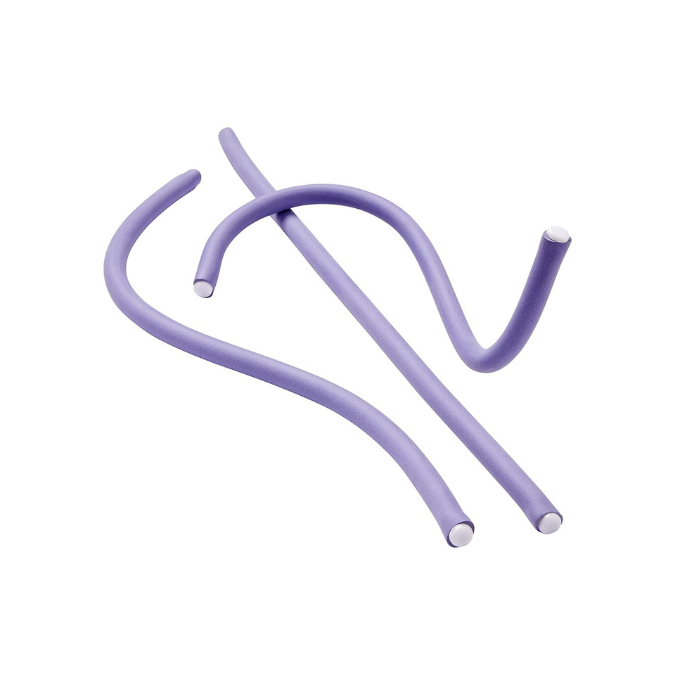 Red By Kiss Flexi Rods - Heatless Hair Curler For 90S Glamorous Bouncy Curls Beach Waves, No Slips, Sleep Styler(7" Length, 1/2" Diameter)