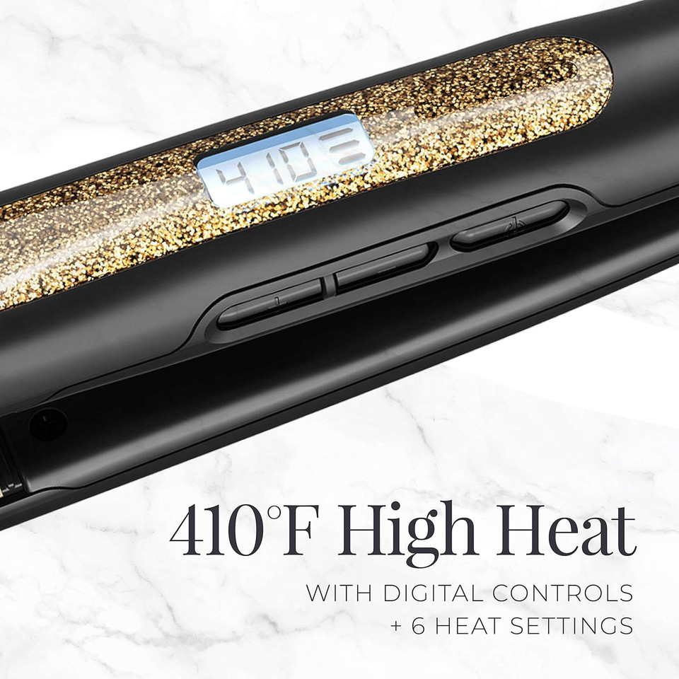 Remington S6501 1 Ultimate Ceramic Flat Iron With Protection Against Frizz, Smooth Glide Hair Straightener, High Heat And Temperature Lock