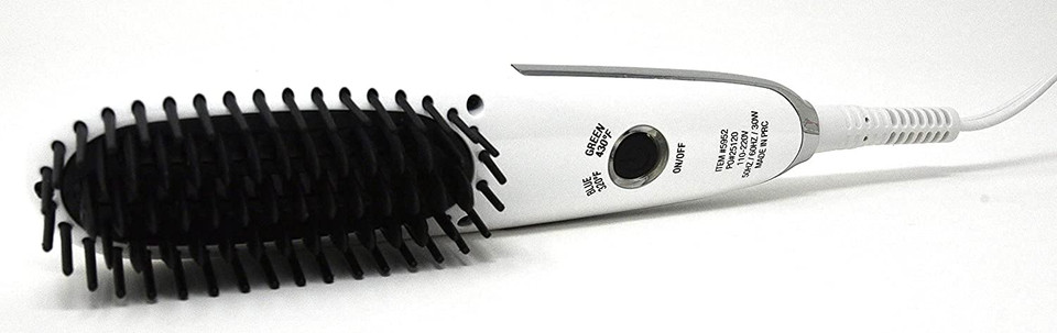 Hot & Hotter - Mini Heated Straightening Brush - (2) Temperature Settings (320 F And 430 F) - Auto Shut Off - Swivel Cord - Worldwide Dual Voltage (110V - 220V)