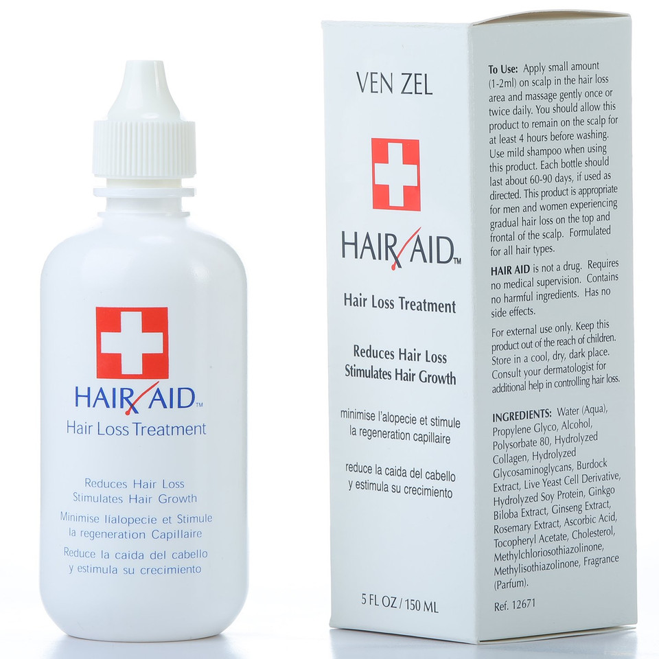 Rexsol Hair Aid Hair Loss Treatment | Stimulates Hair Growth | With Pure Vitamin C & E | Yeast Cell Derivatives | Ginseng, Rosemary, Burdock & Ginkgo Biloba Extract. (150 Ml / 5 Fl Oz)