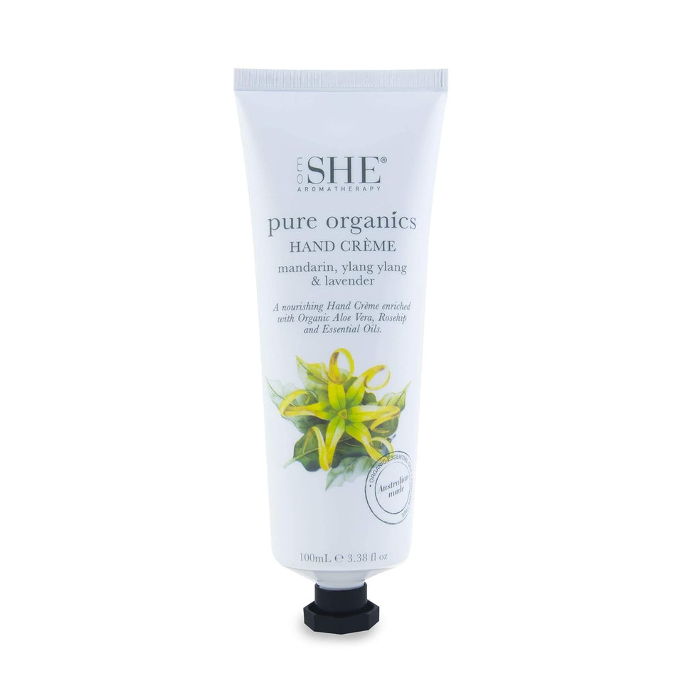 Om She Aromatherapy Pure Organics Hand Creme - Mandarin, Ylang Ylang & Lavender